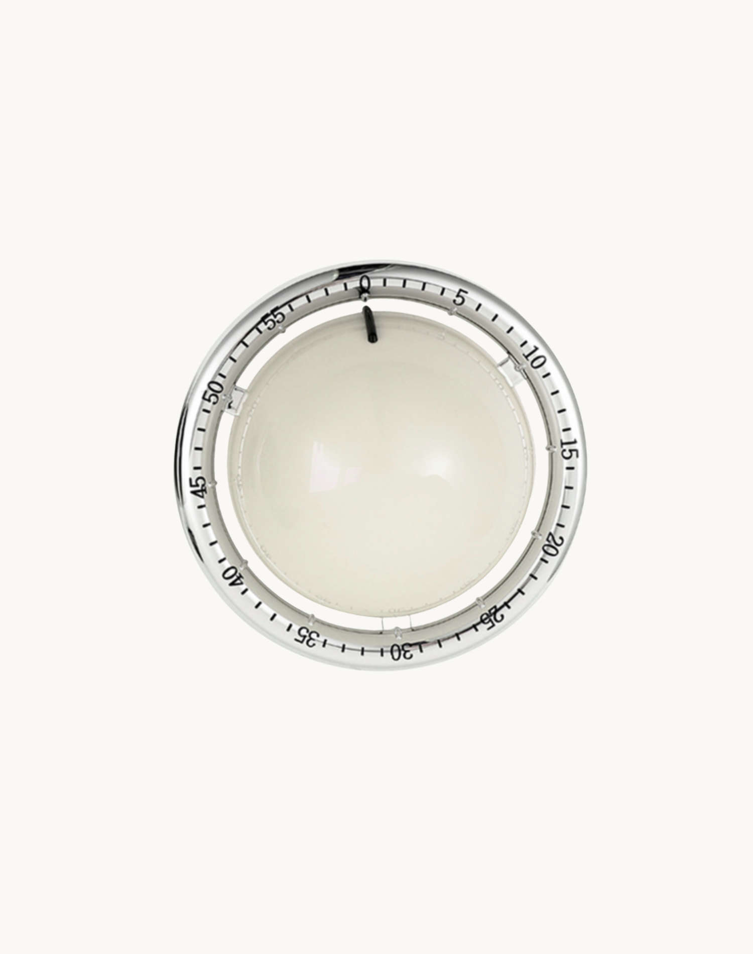 Home and Decor Retro Magnetic Analog Planet Cooking Timer White Front