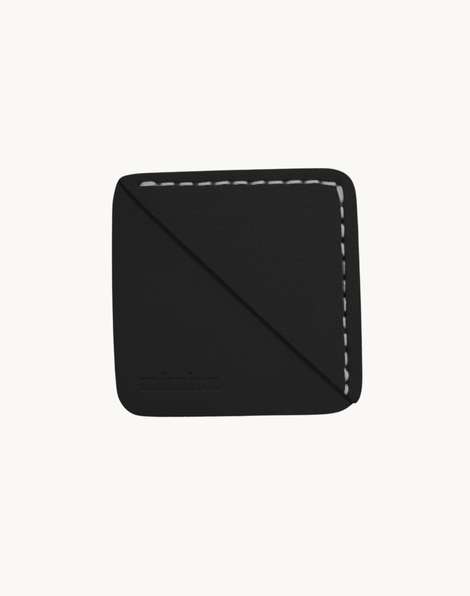 Korean Stationary Miminu Page Edge Corner Leather Bookmark Black Front