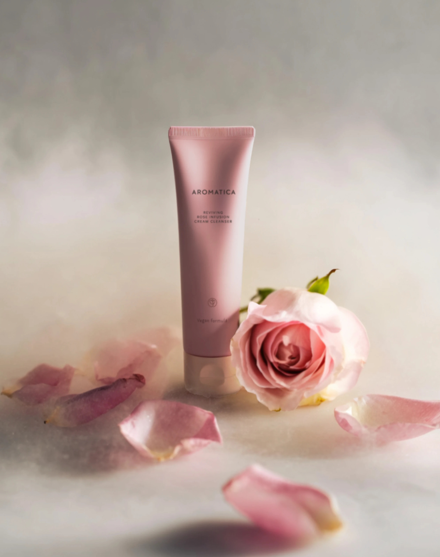 Korean Skincare Aromatica Reviving Rose Infusion Cream Cleanser Product Photo