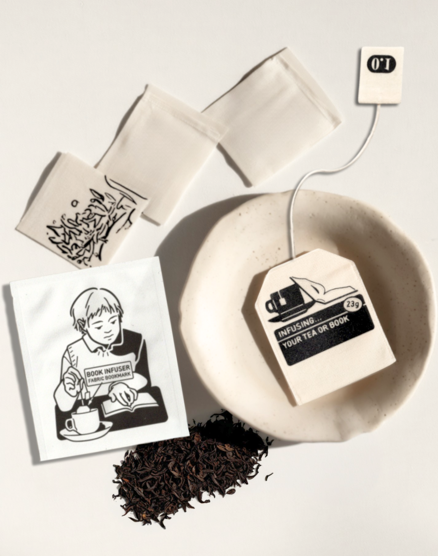 Korean Stationary 0.1 Book Infuser Fabric Teabag Bookmark Reading Product Photo