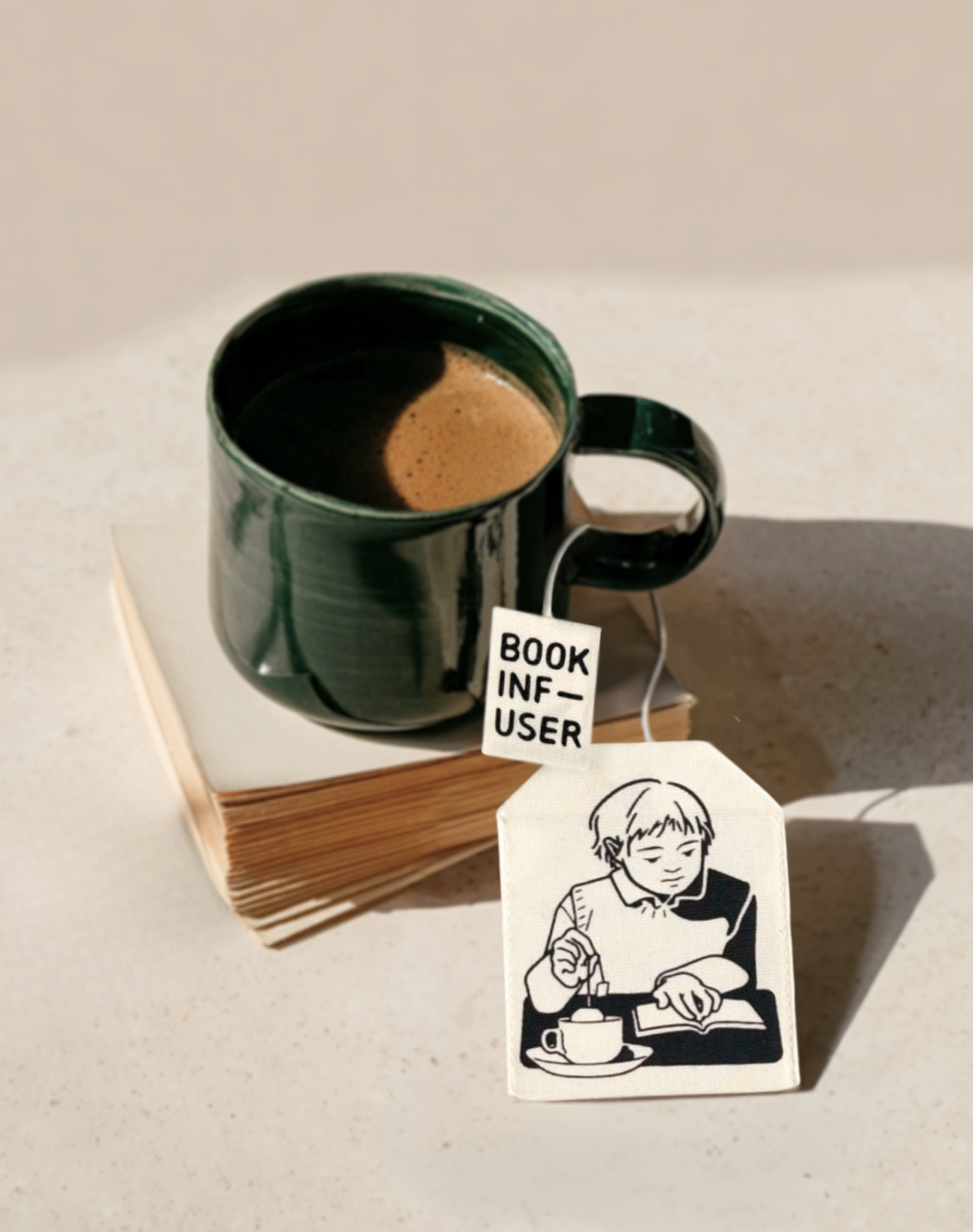 Korean Stationary 0.1 Book Infuser Fabric Teabag Bookmark Reading and Coffee Product Photo