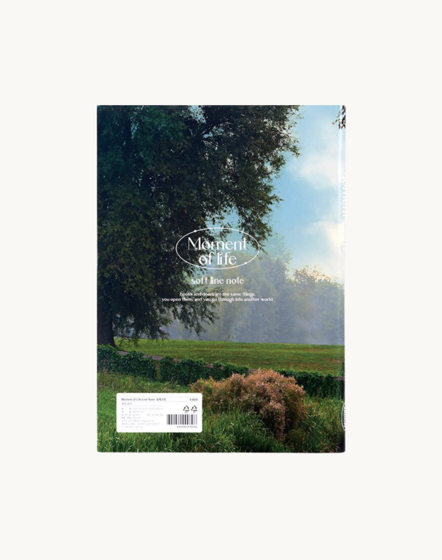 Korean Stationary Ardium Moment of Life Ruled Notebook Back